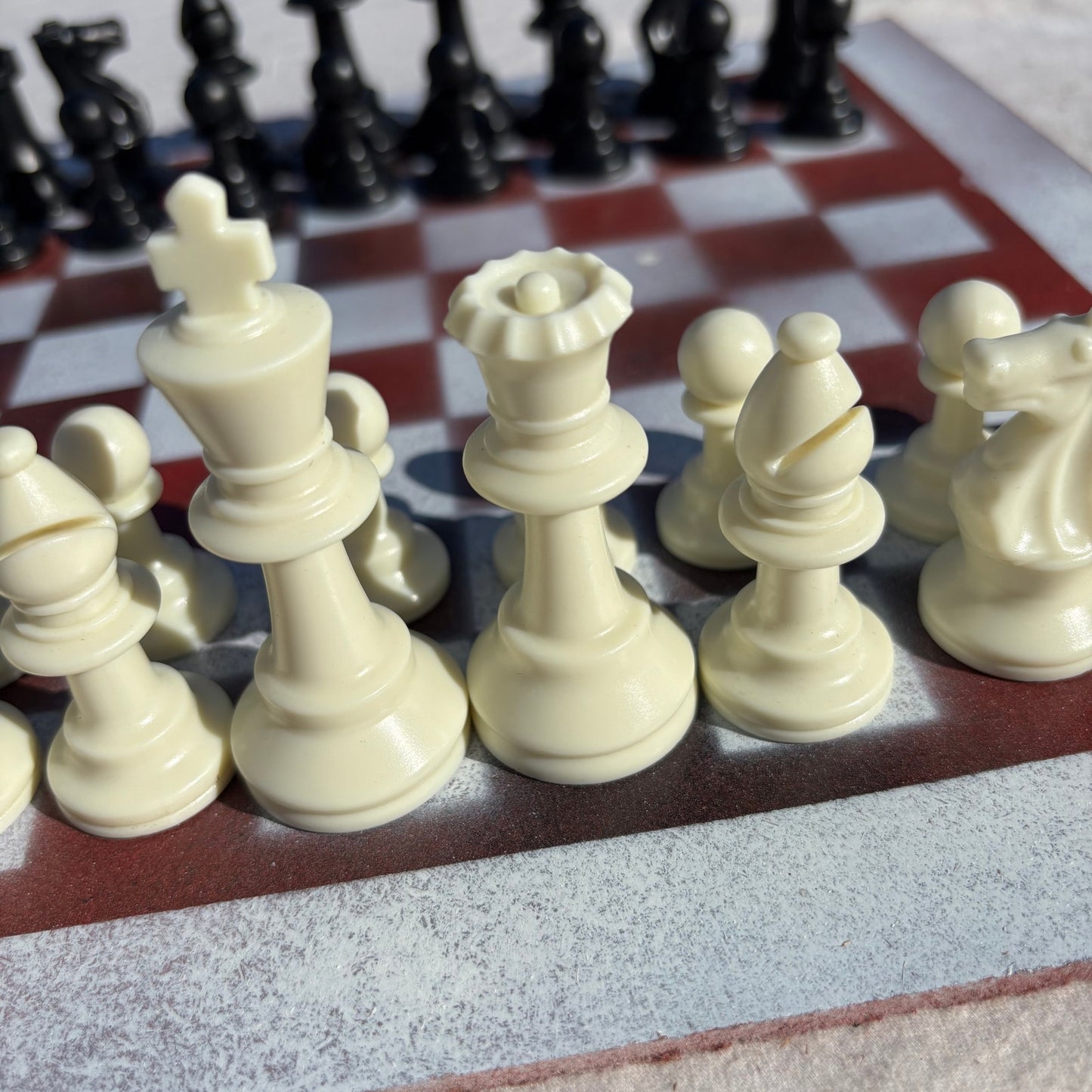 Mushed Red - Painted Chess Set