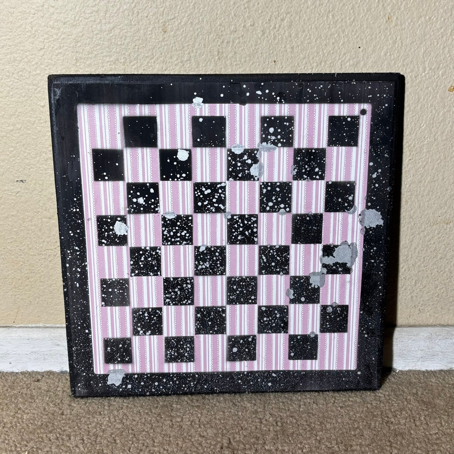 Simple Pink - Scrapbook Chess Board