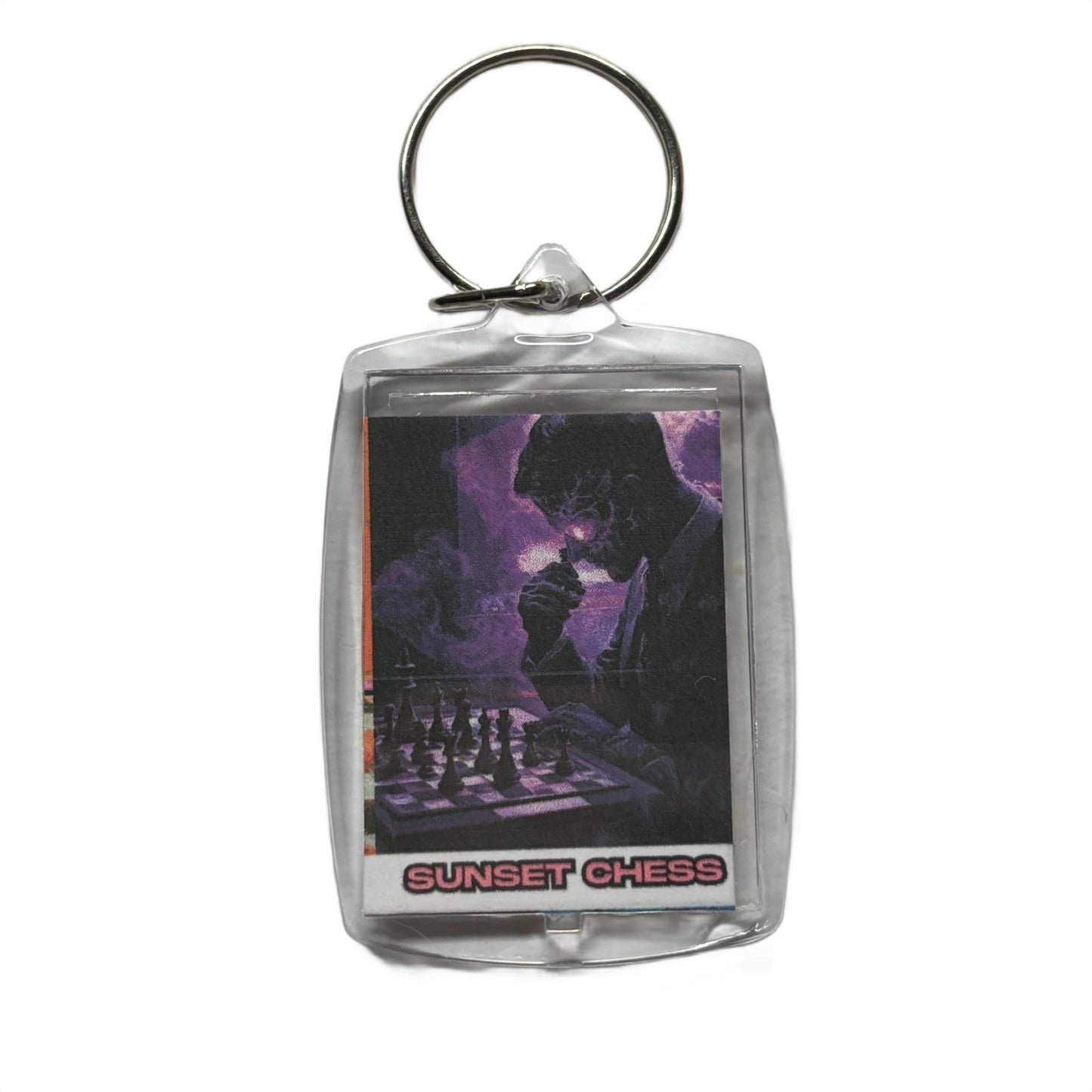 Purple Glow - Chess  Photo Keychain