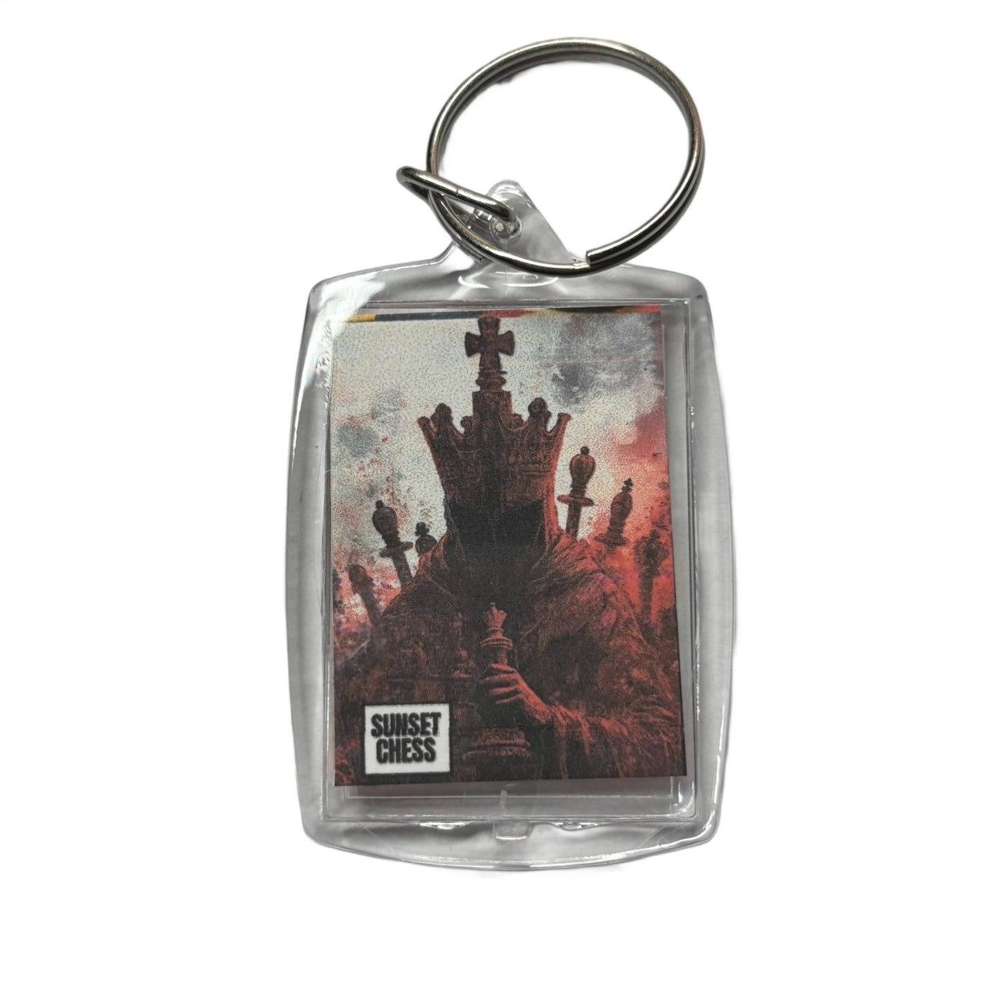 Kings Back - Chess  Photo Keychain
