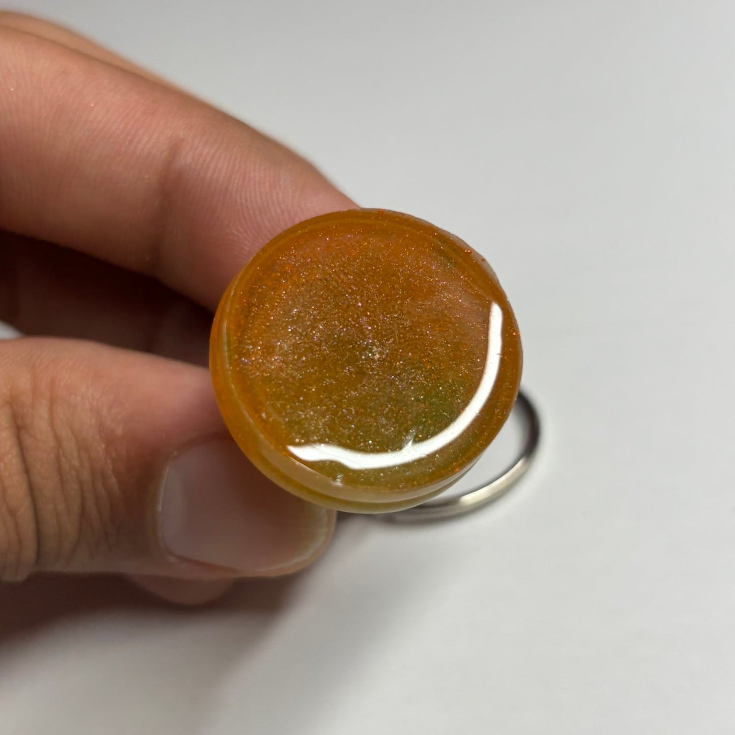 Green Orange Rook - Handmade Resin Keychain