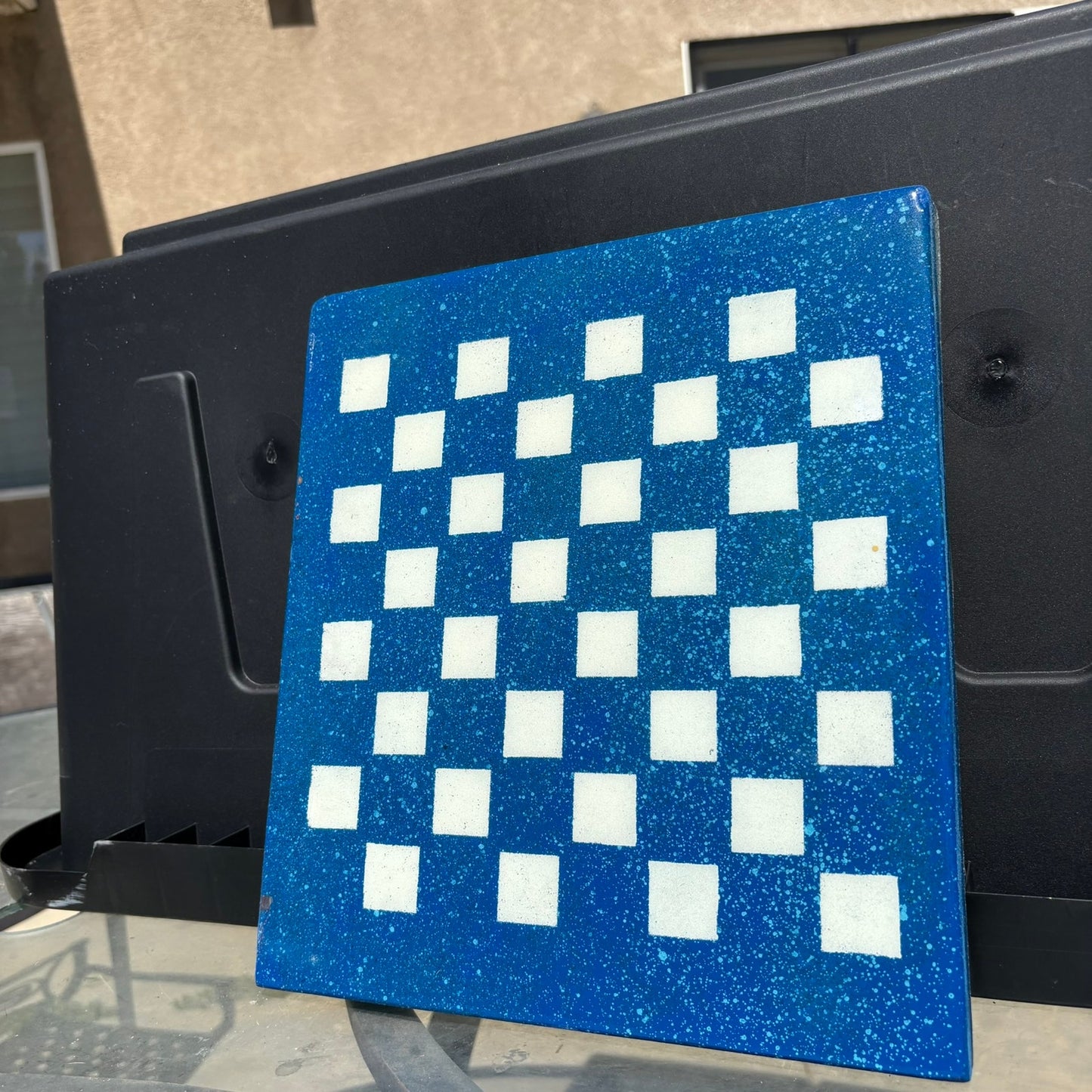 Royal Blue - Resin Coated Chess Board