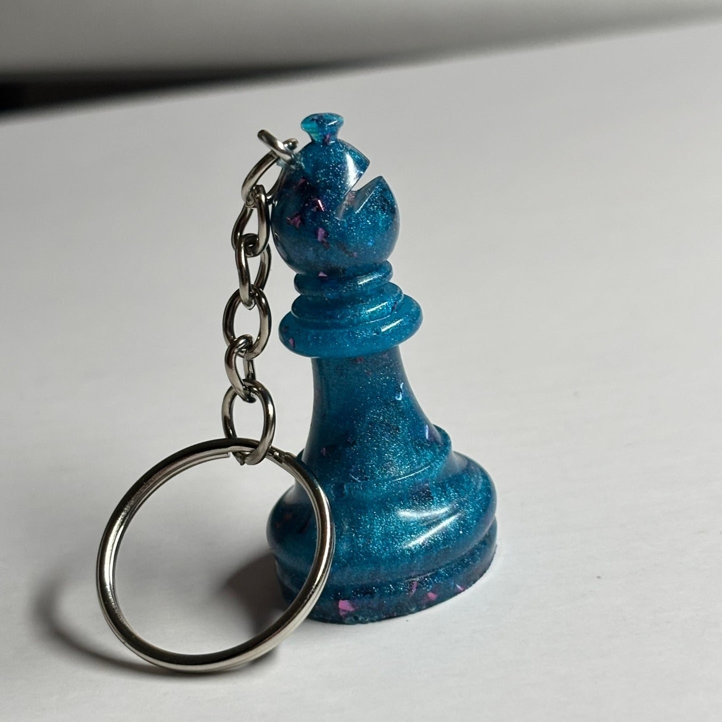 Blue Bishop - Handmade Resin Keychain