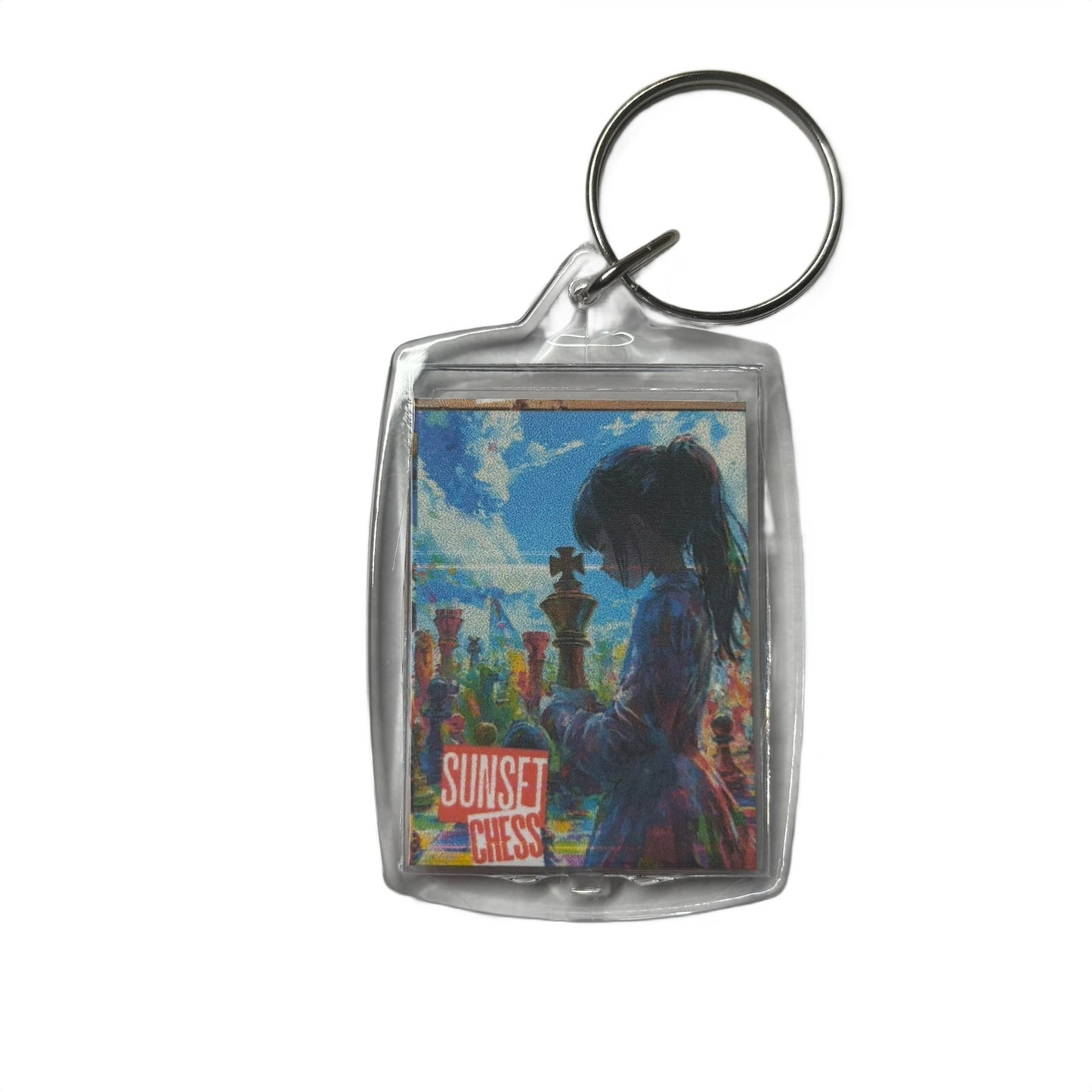 Vibrant Fields - Chess  Photo Keychain