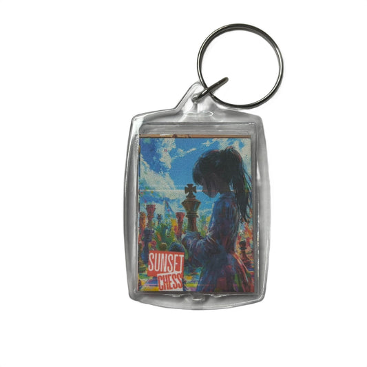 Vibrant Fields - Chess  Photo Keychain