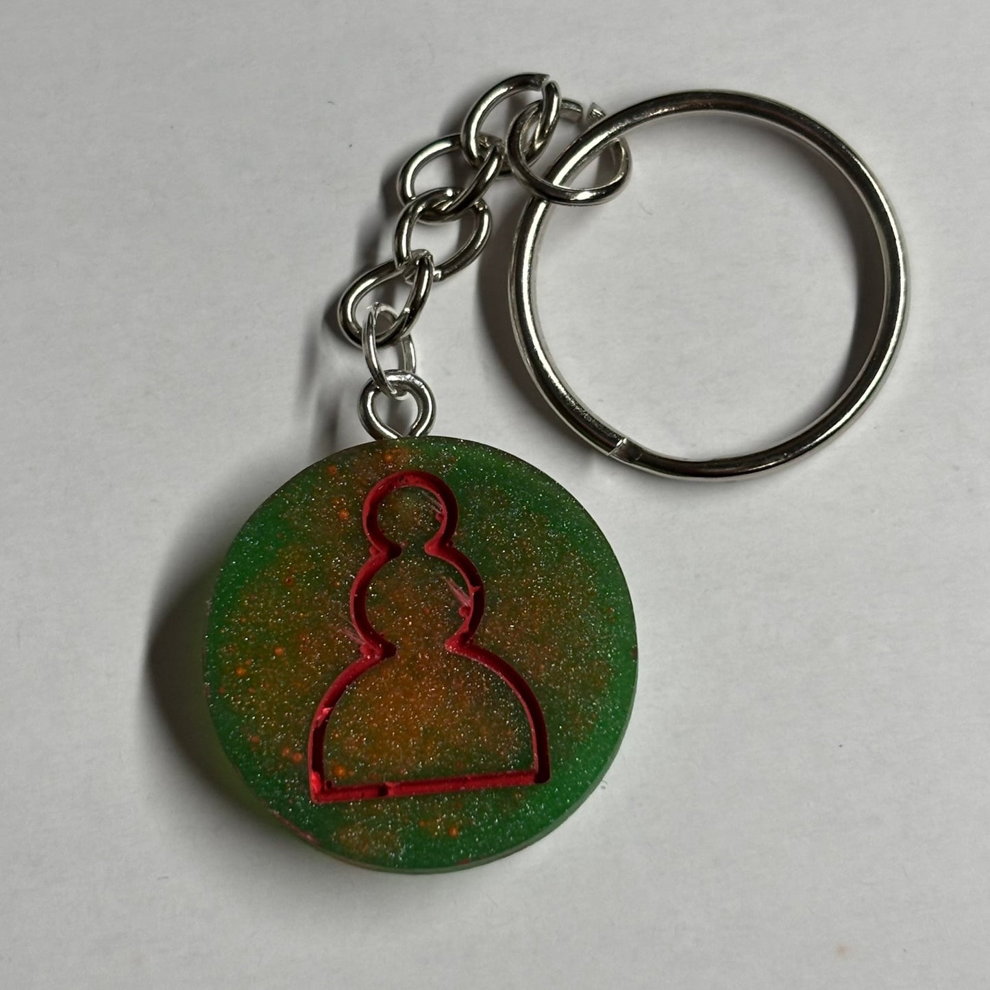 Greenish Pawn - Handmade Resin Keychain