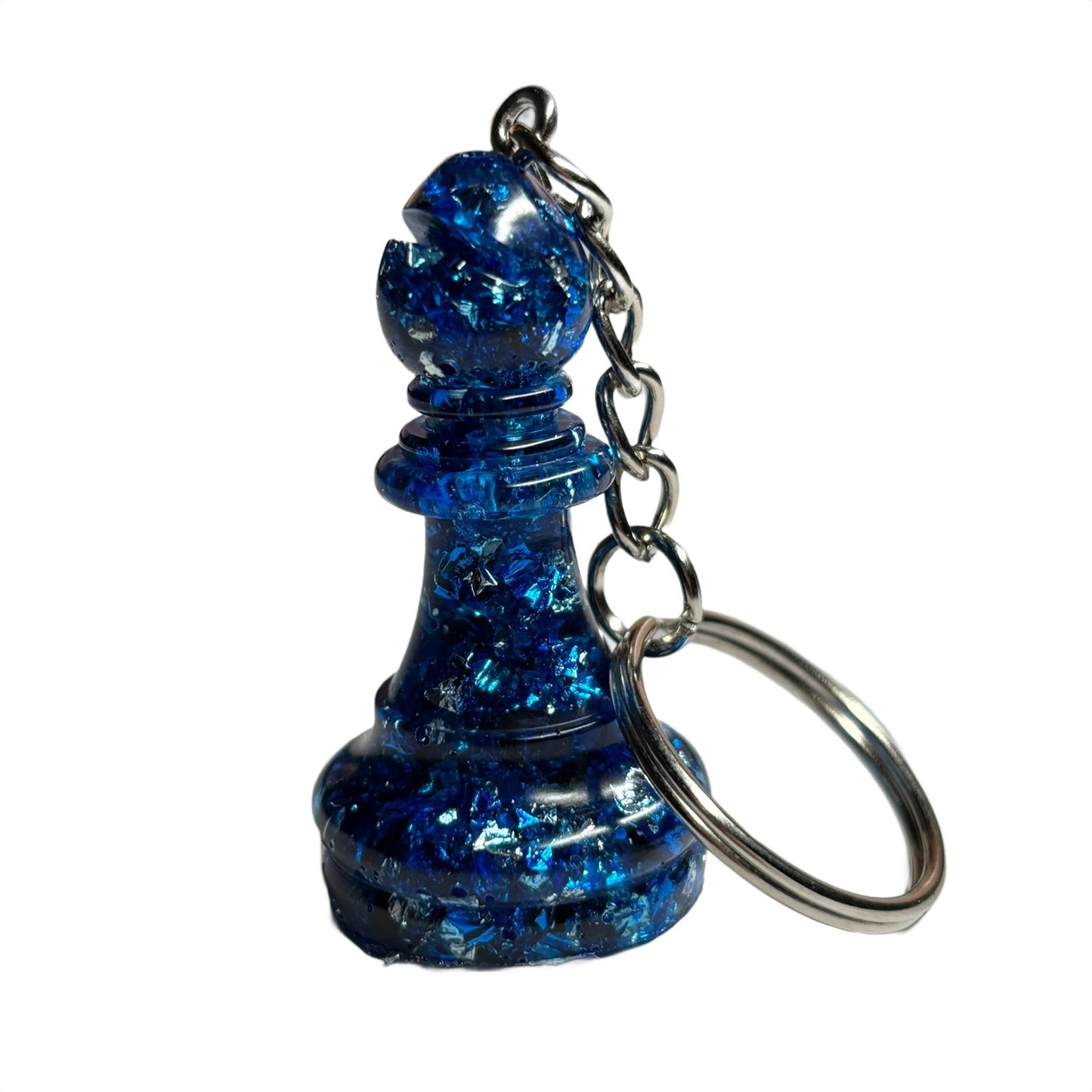 Blue Crystal Bishop - Handmade Resin Keychain