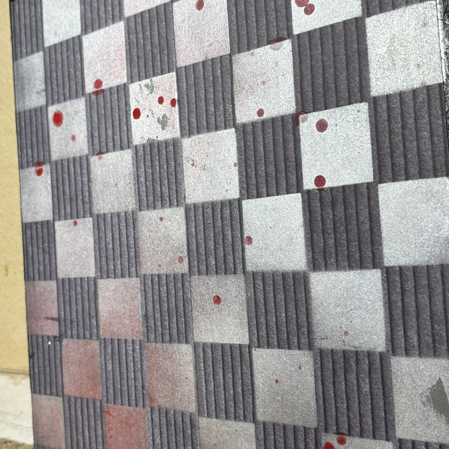 Vintage Splatter Red - Scrapbook Chess Board