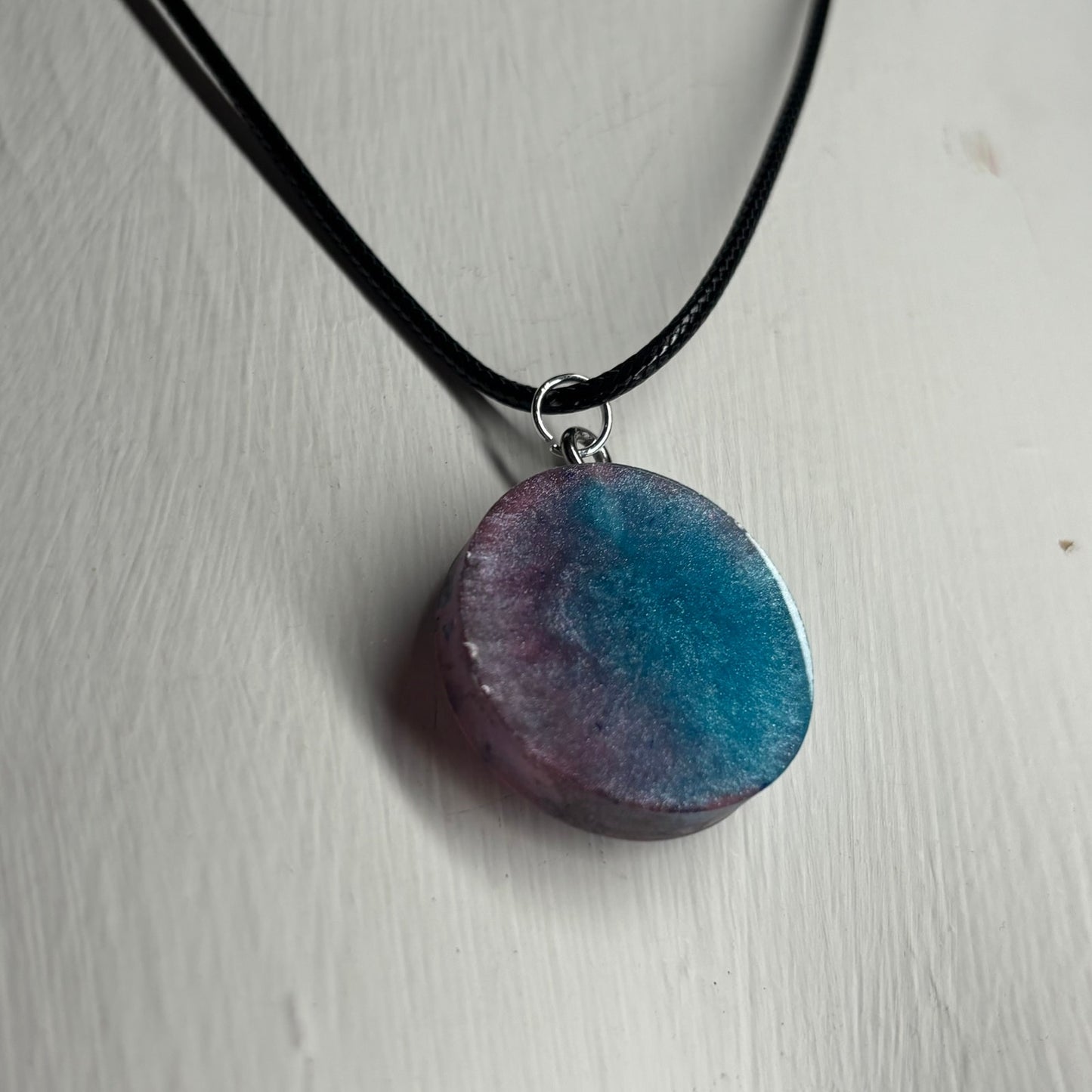 Blue/Purple King - Handmade Resin Chess Necklace