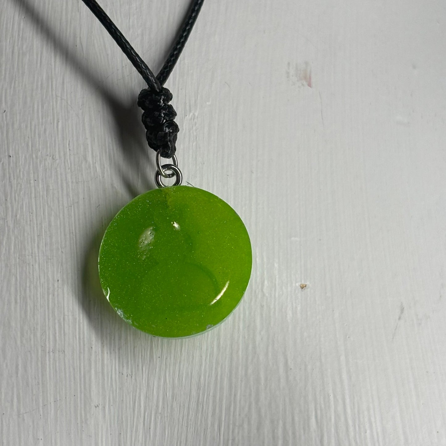 Green Apple Pawn - Handmade Resin Chess Necklace