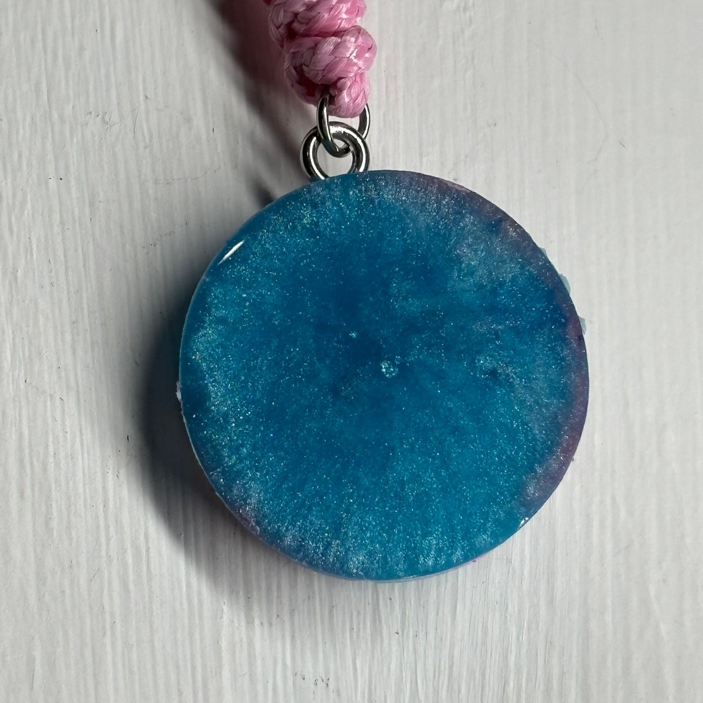 Cotton Candy Pink Knight - Handmade Resin Chess Necklace