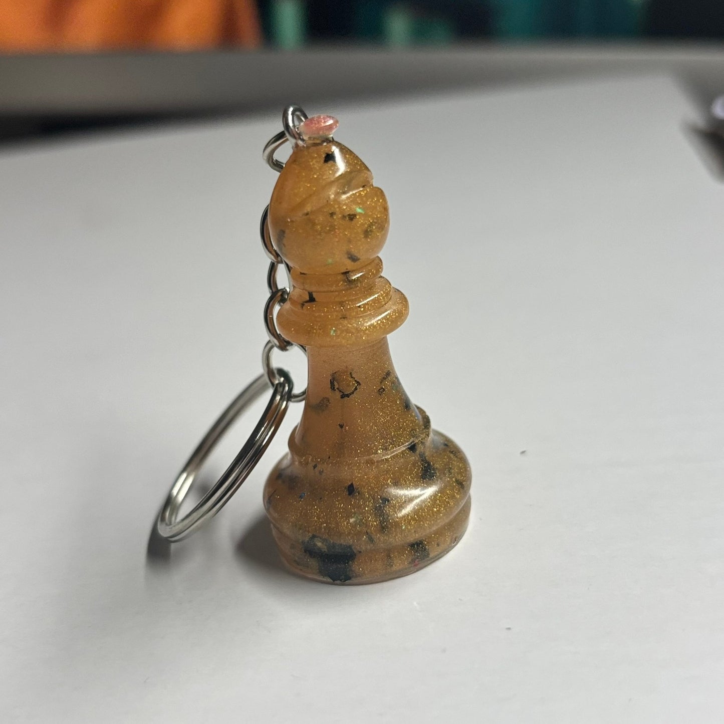 Sotted Yellow Bishop - Handmade Resin Keychain