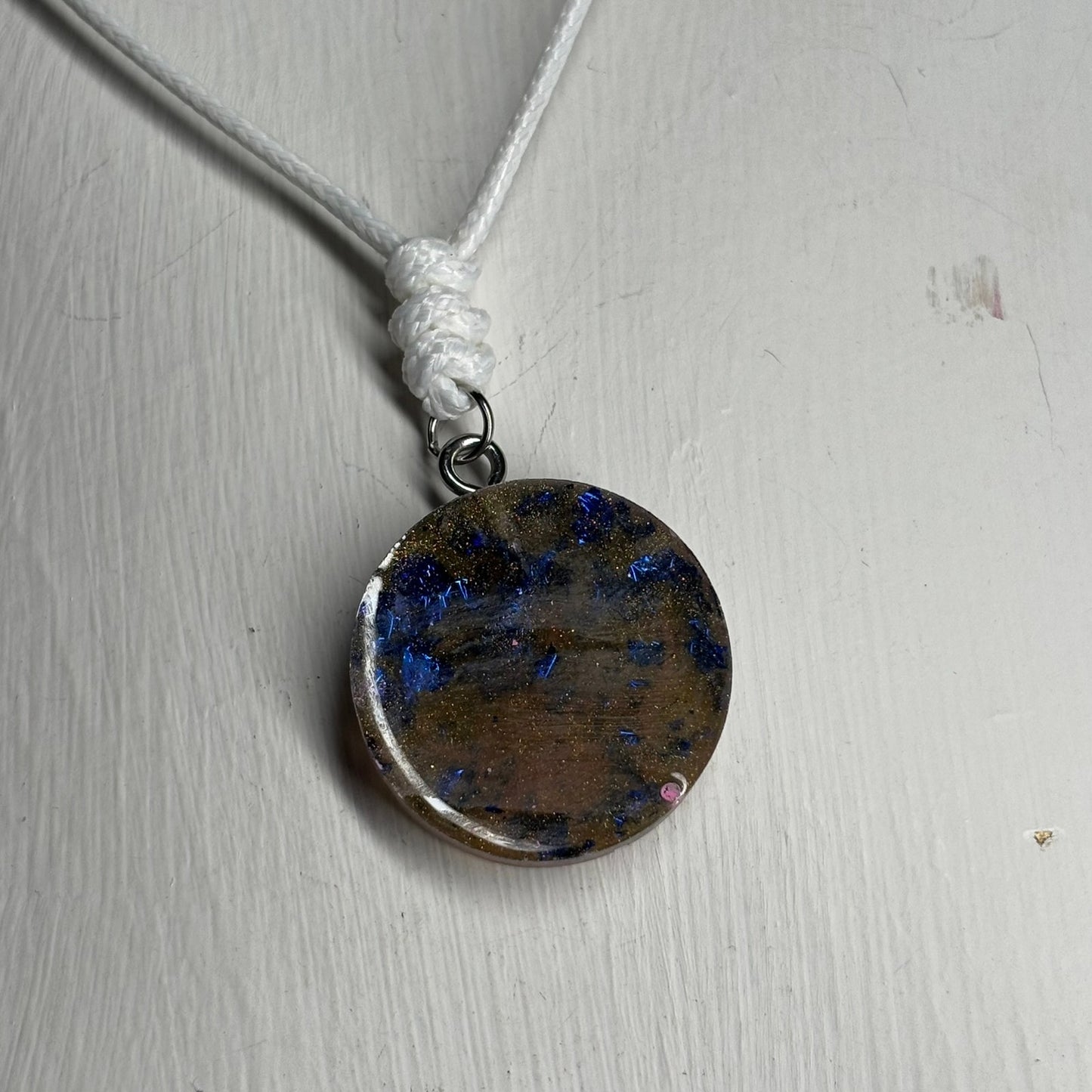 Pink Print King - Handmade Resin Chess Necklace