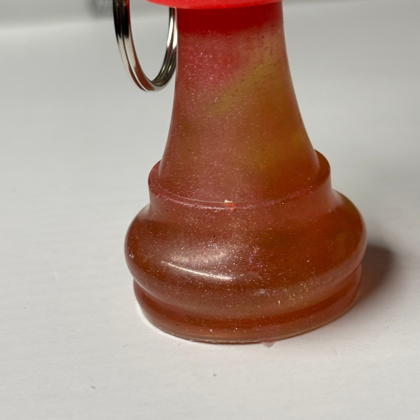 Red Topped Queen - Handmade Resin Keychain - Large Edition