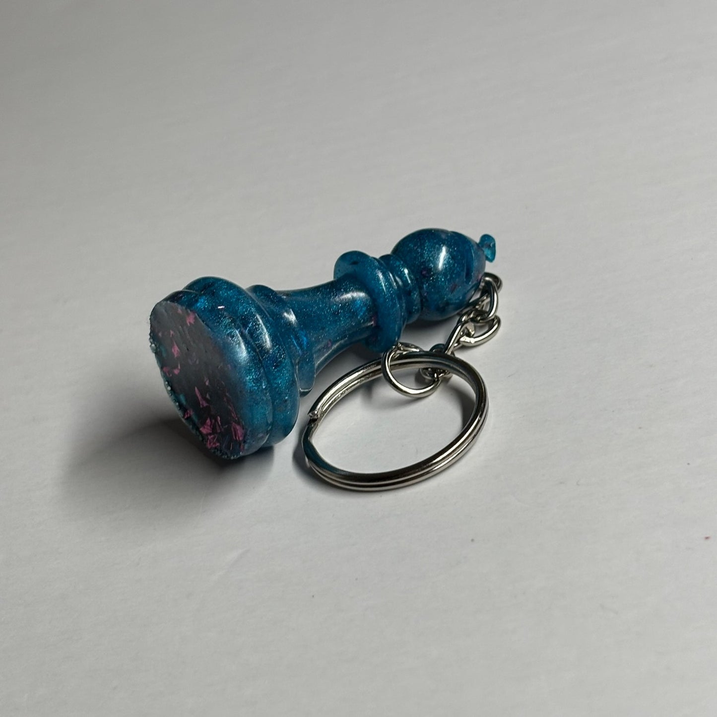 Blue Bishop - Handmade Resin Keychain