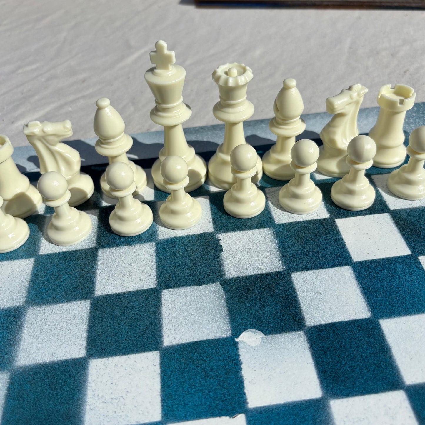 Ice Blue - Painted Chess Set