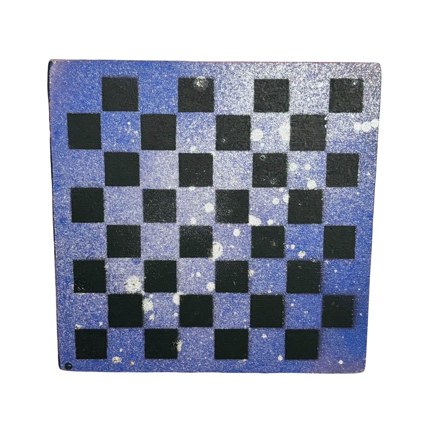 Purple Chrome Splatter - Painted Double Sided Chess Board