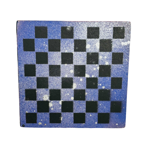 Purple Chrome Splatter - Painted Double Sided Chess Board
