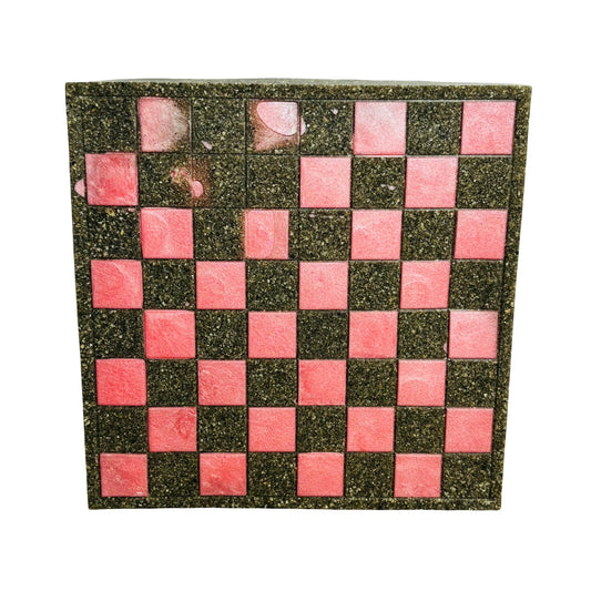 Pink Rock - Resin Chess Board