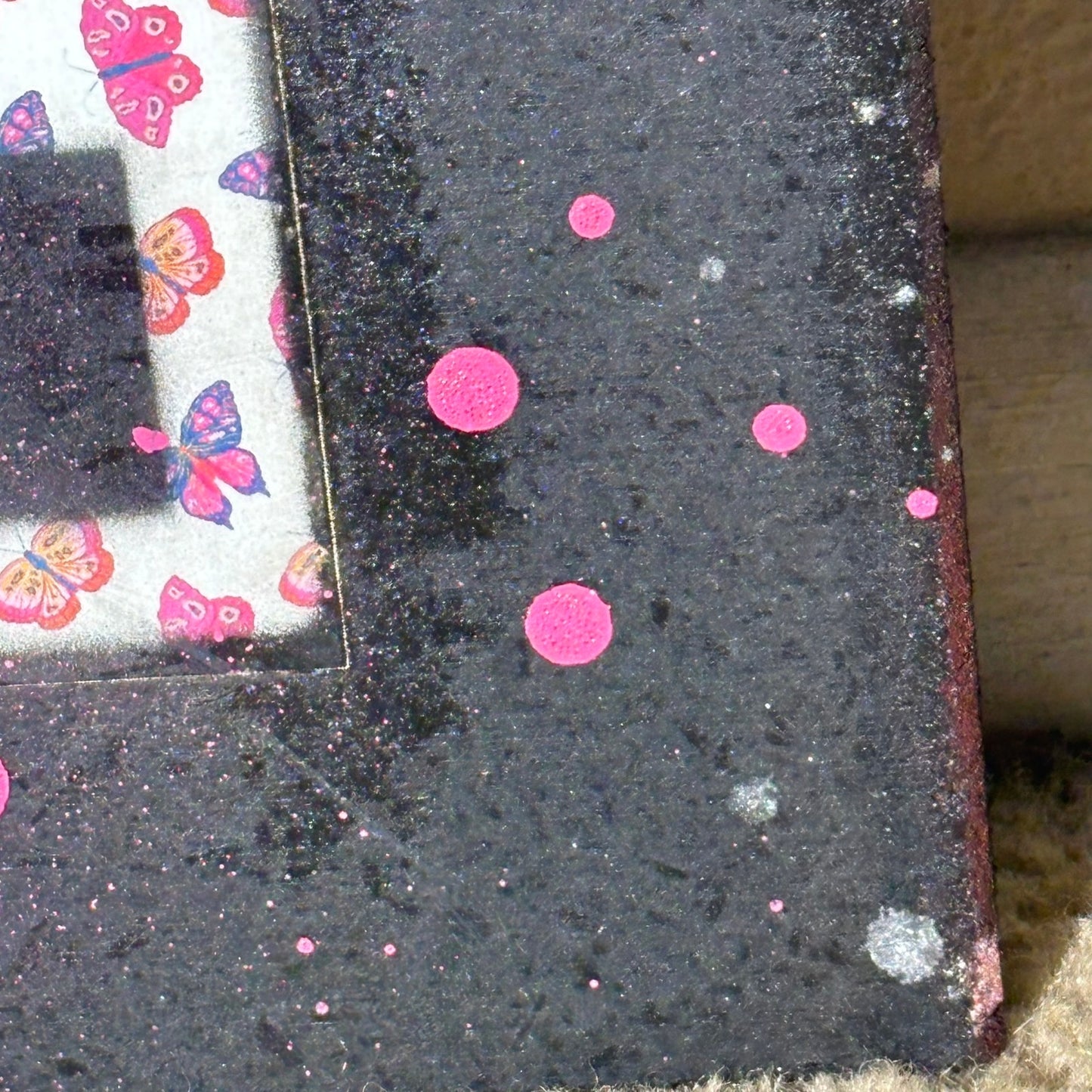 Pink Colorful Butterflies - Large Scrapbook Chess Board