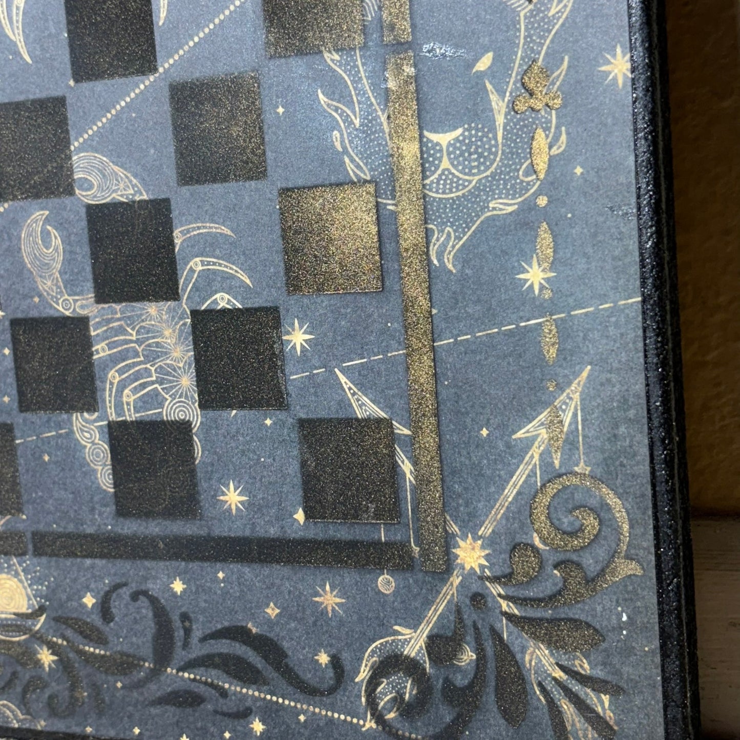 Golden Royal Blue - Scrapbook Chess Board