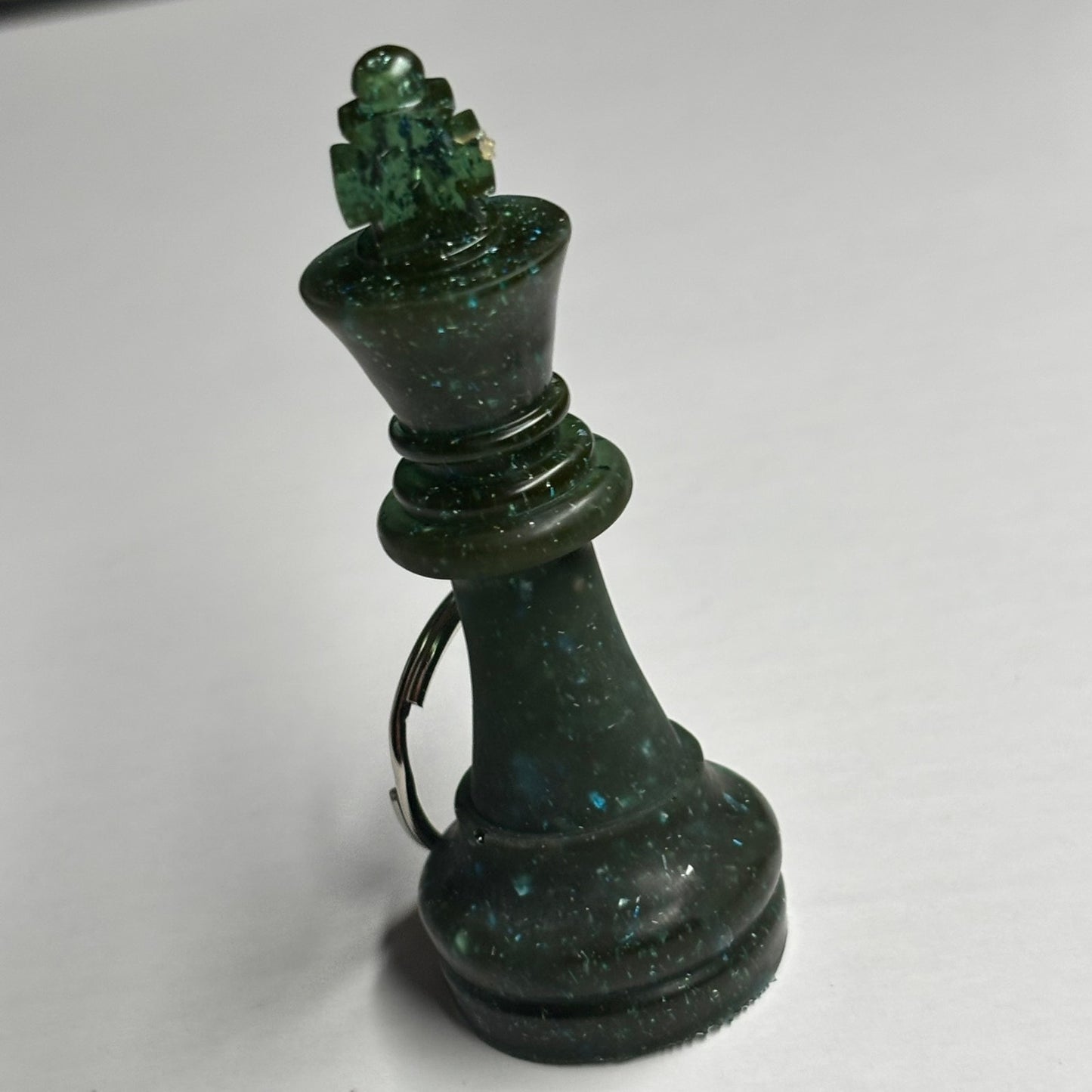 Dark Green King - Handmade Resin Keychain