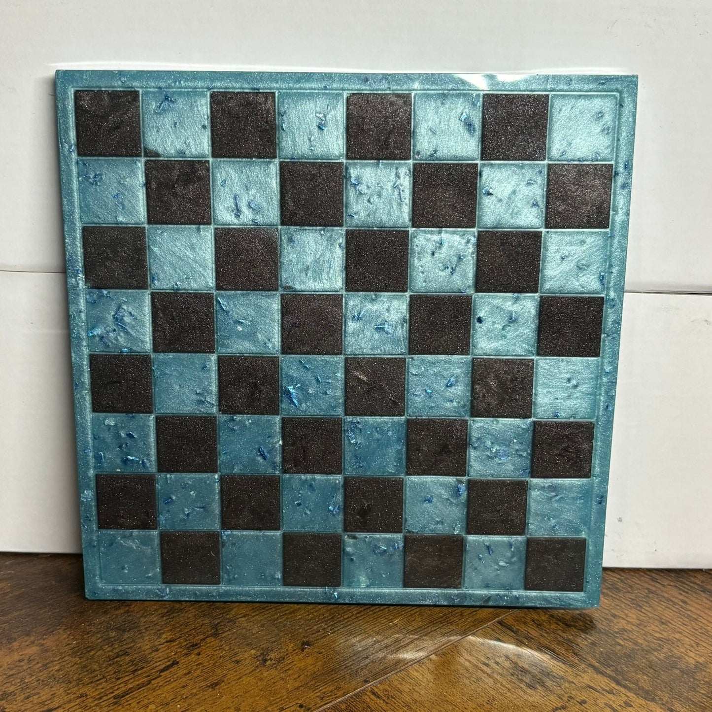 Crystal Blue - Resin Chess Board