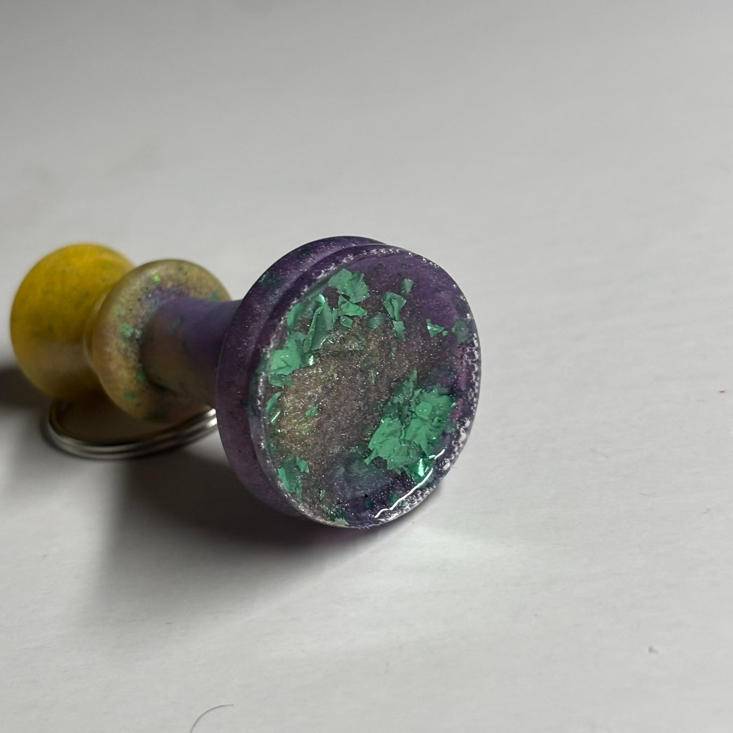 Purple Yellow King - Handmade Resin Keychain