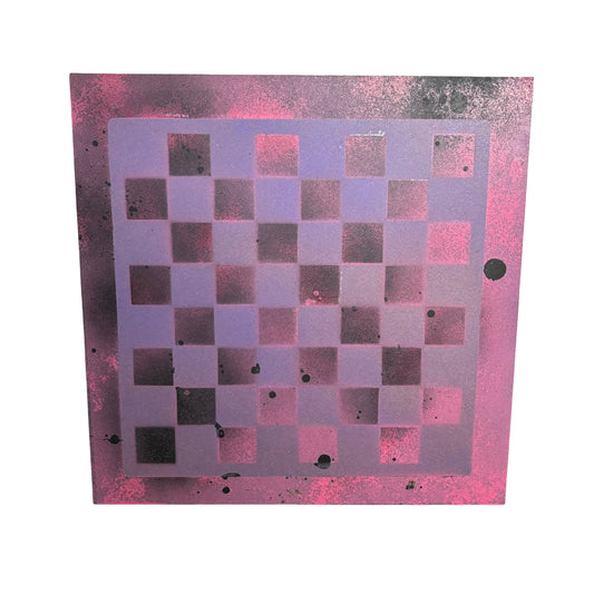 Toxic Pink - Painted Chess Board