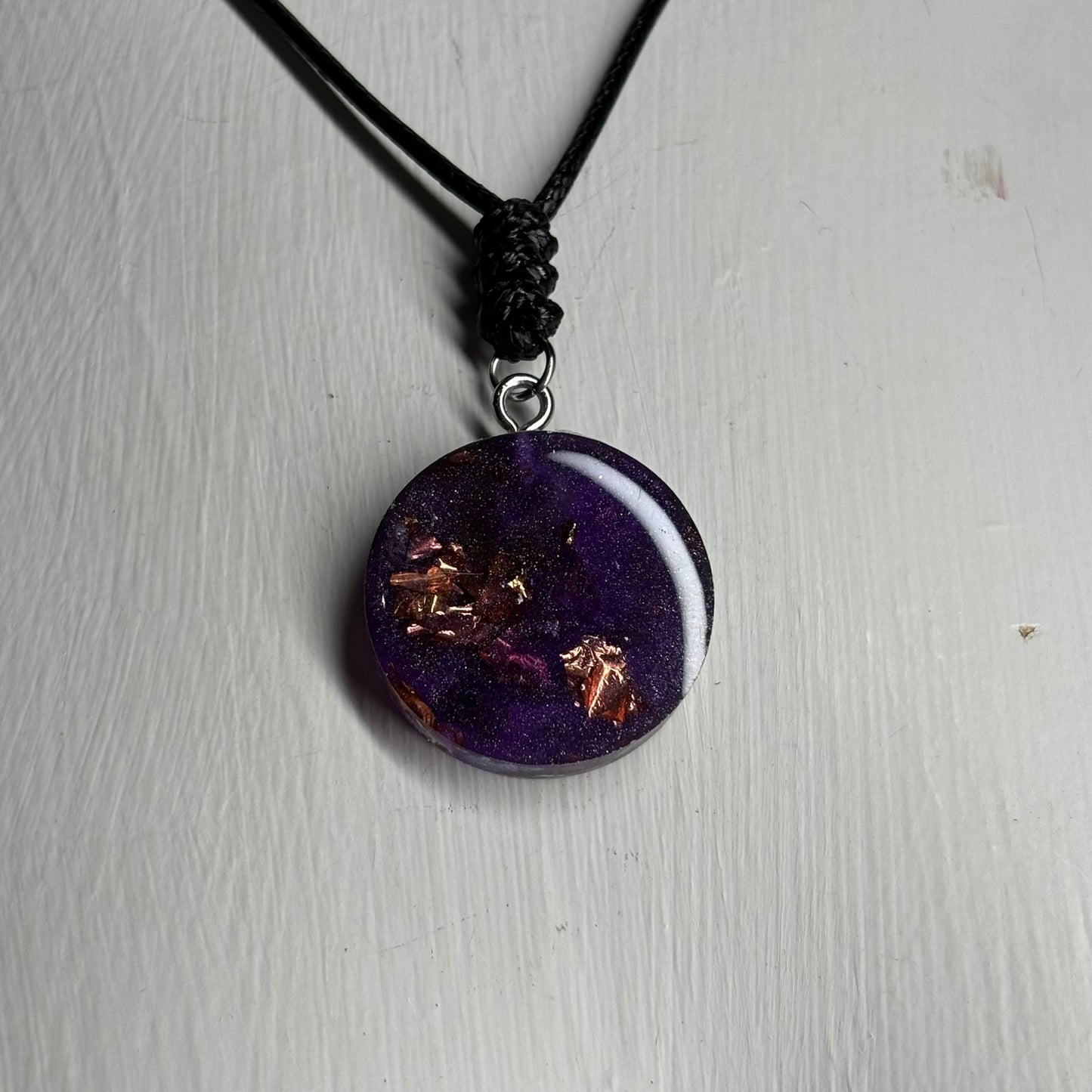 Dark Purple Pawn - Handmade Resin Chess Necklace