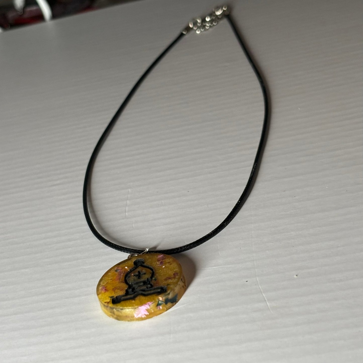 Banana Yellow Bishop - Handmade Resin Chess Necklace