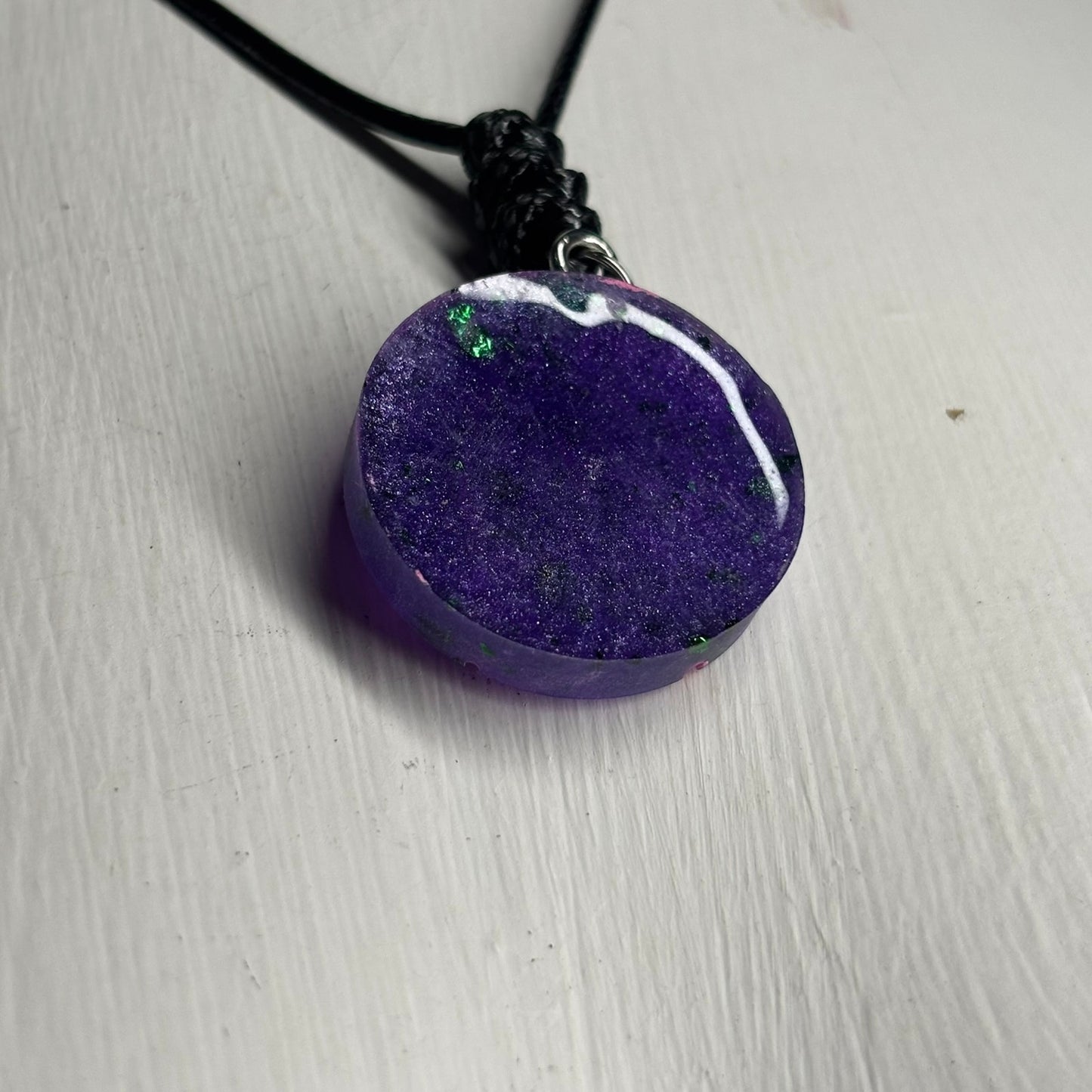 Purple Pink Knight - Handmade Resin Chess Necklace