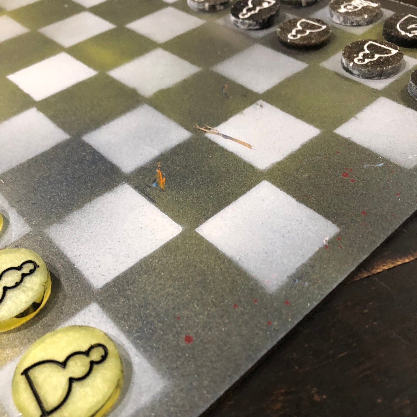Metallic Green - Painted Chess Set