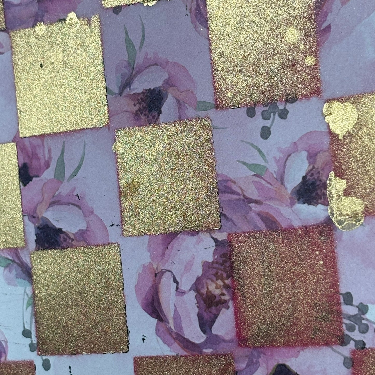 Gold Pink Lush - Scrapbook Chess Board