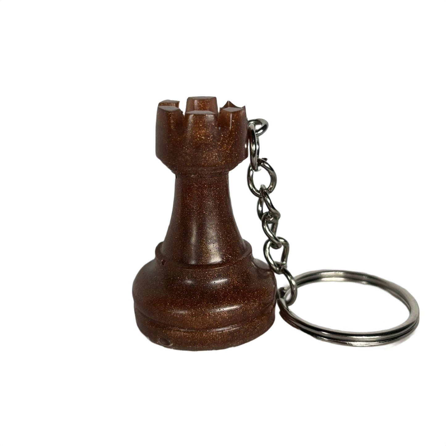Coffee Rook Handmade Resin Keychain - One of a Kind Design
