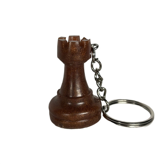 Coffee Rook Handmade Resin Keychain - One of a Kind Design