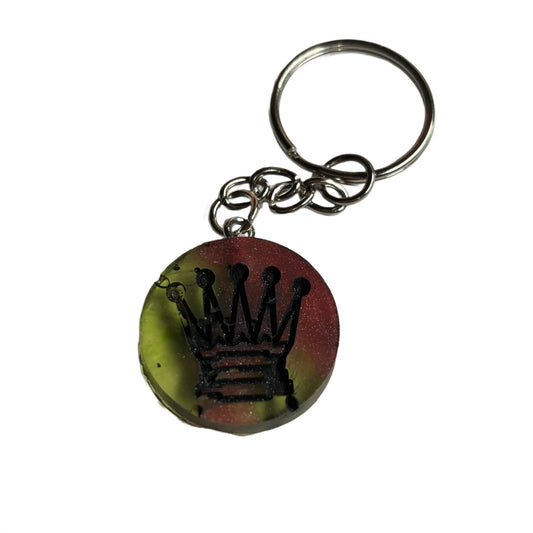 Mixed Colors Queen - Handmade Resin Keychain - Flat Edition