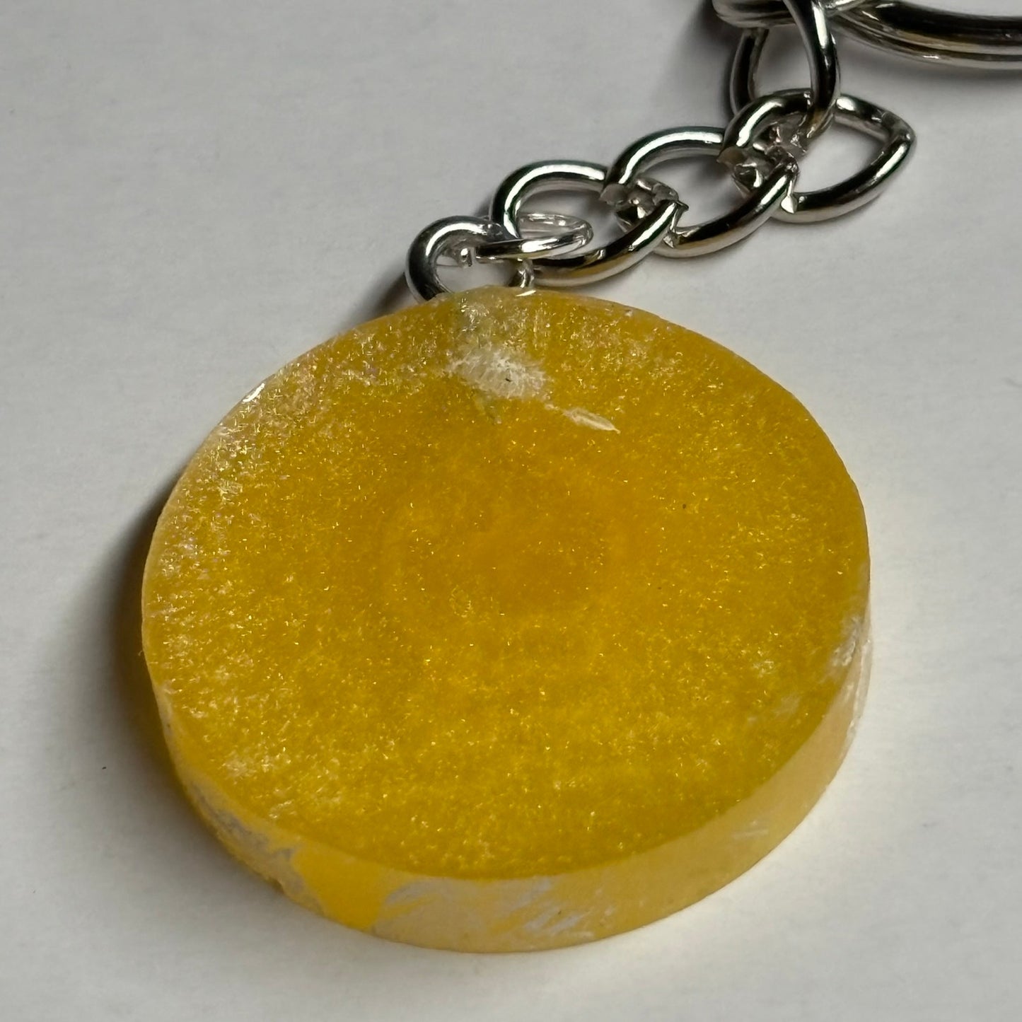 Bright Yellow Bishop - Handmade Resin Keychain