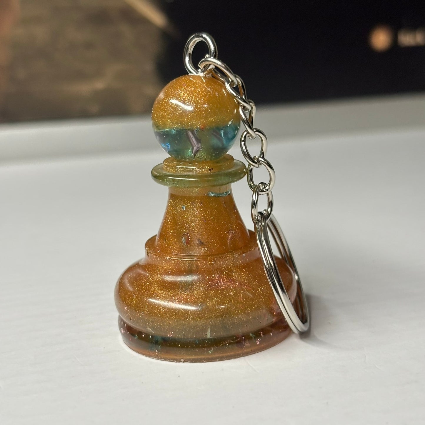 Beach Vibes Pawn - Handmade Resin Keychain - Large Edition