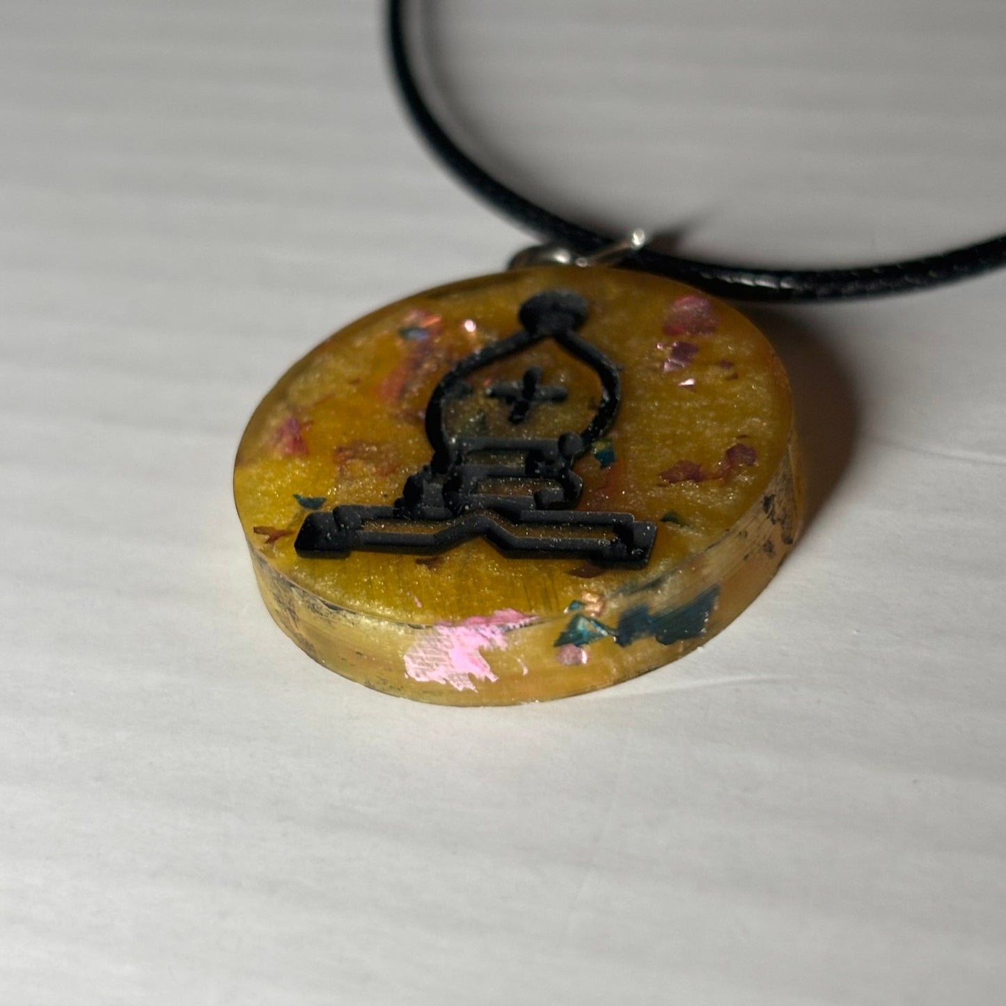 Banana Yellow Bishop - Handmade Resin Chess Necklace
