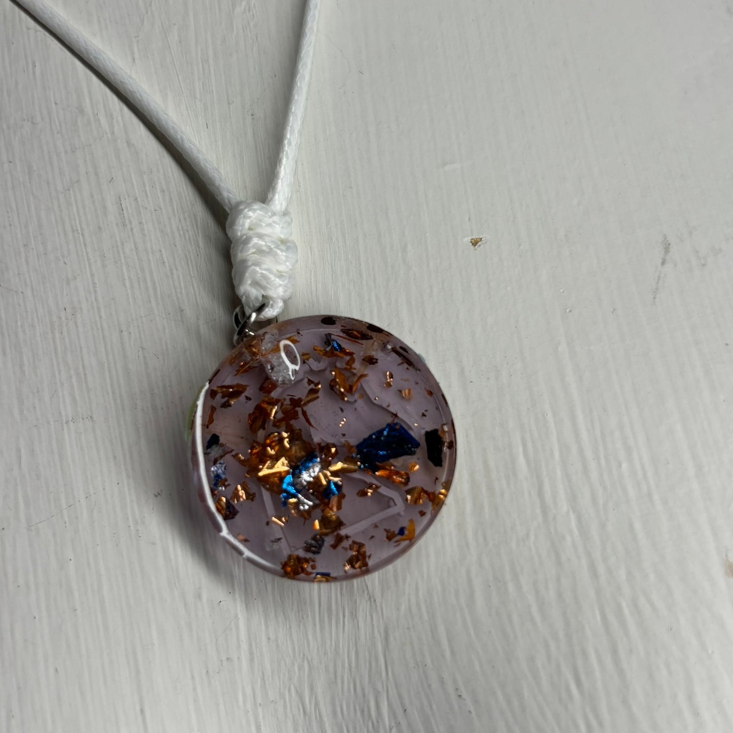 Purple Crystal Knight - Handmade Resin Chess Necklace