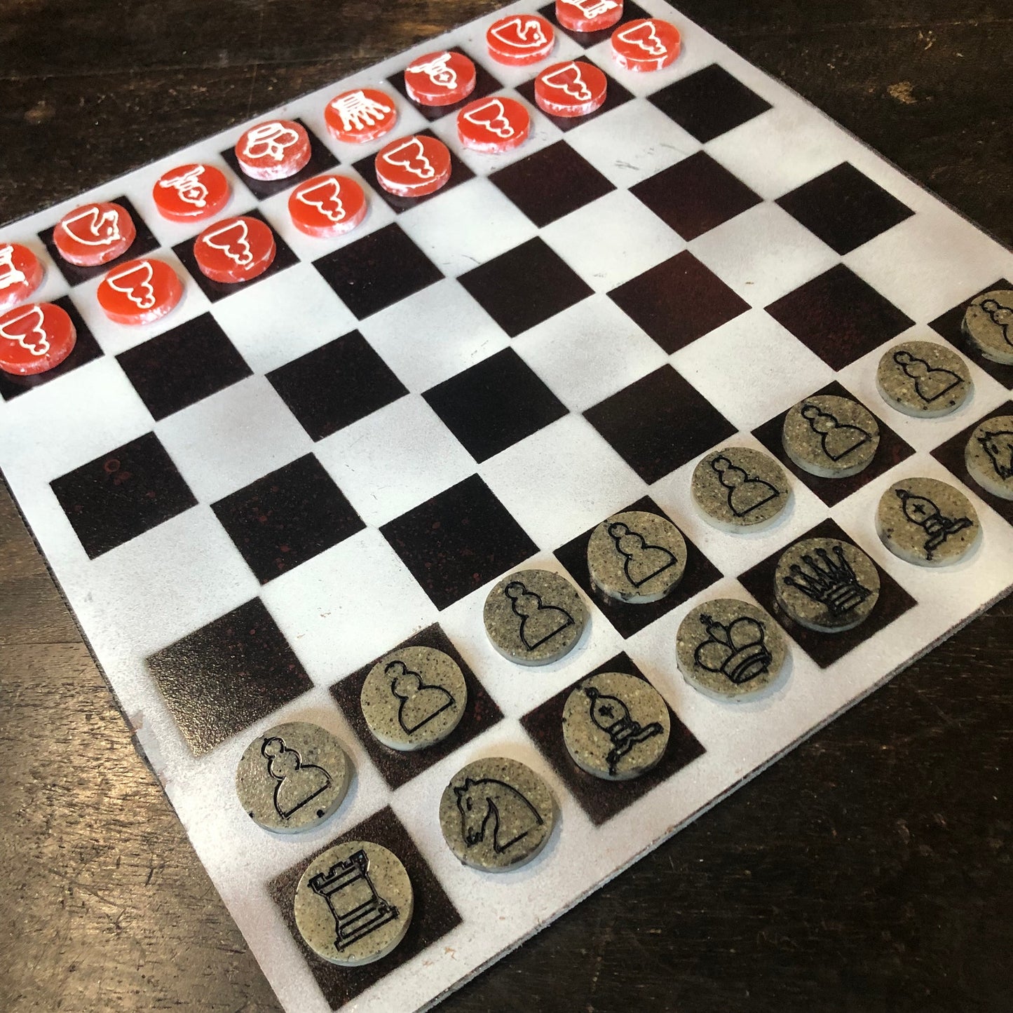 Castle Gray - Painted Chess Set