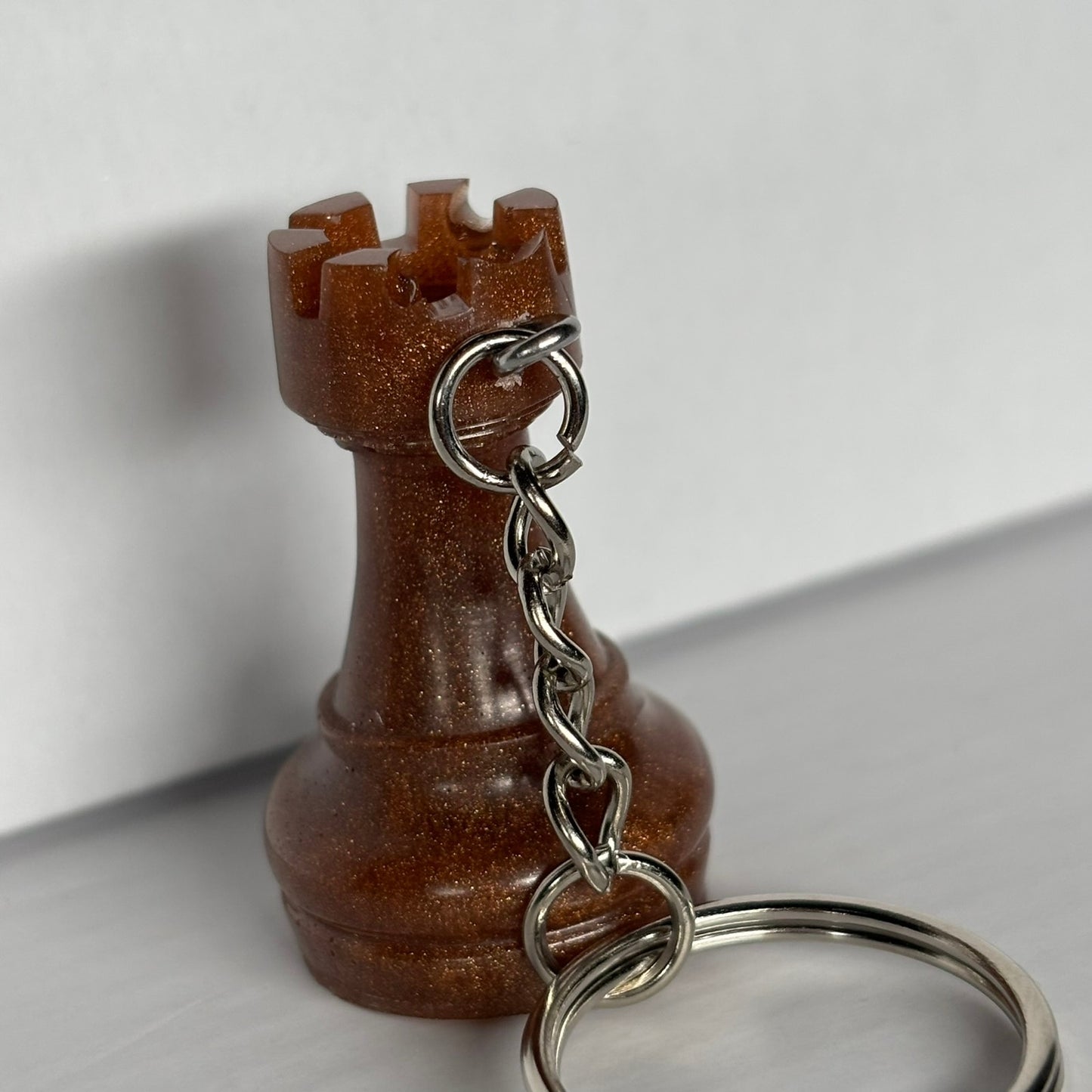 Coffee Rook Handmade Resin Keychain - One of a Kind Design