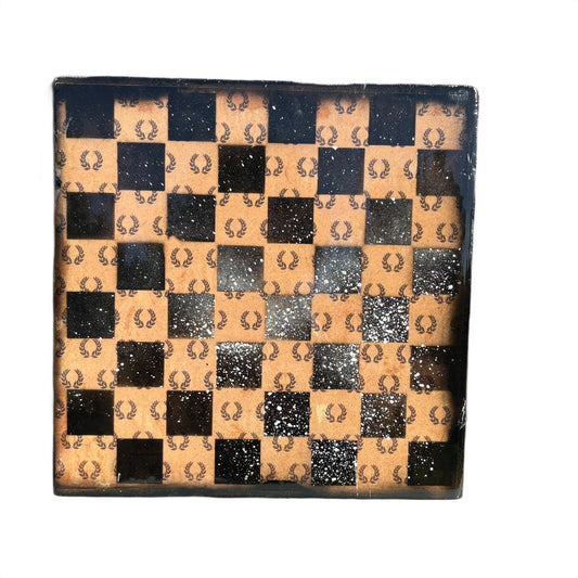 Orange Knight - Resin Coated Chess Board