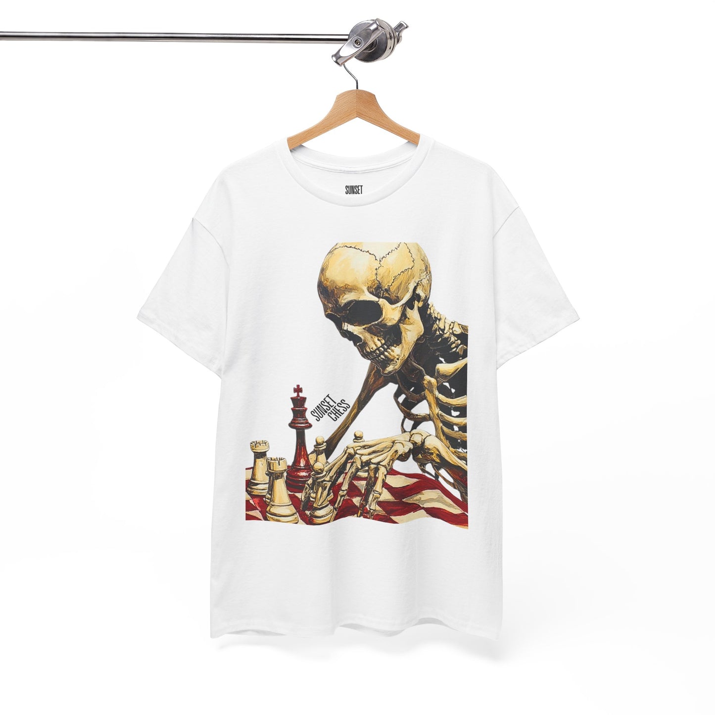 Skeleton Chess - Unisex Heavy Cotton Tee