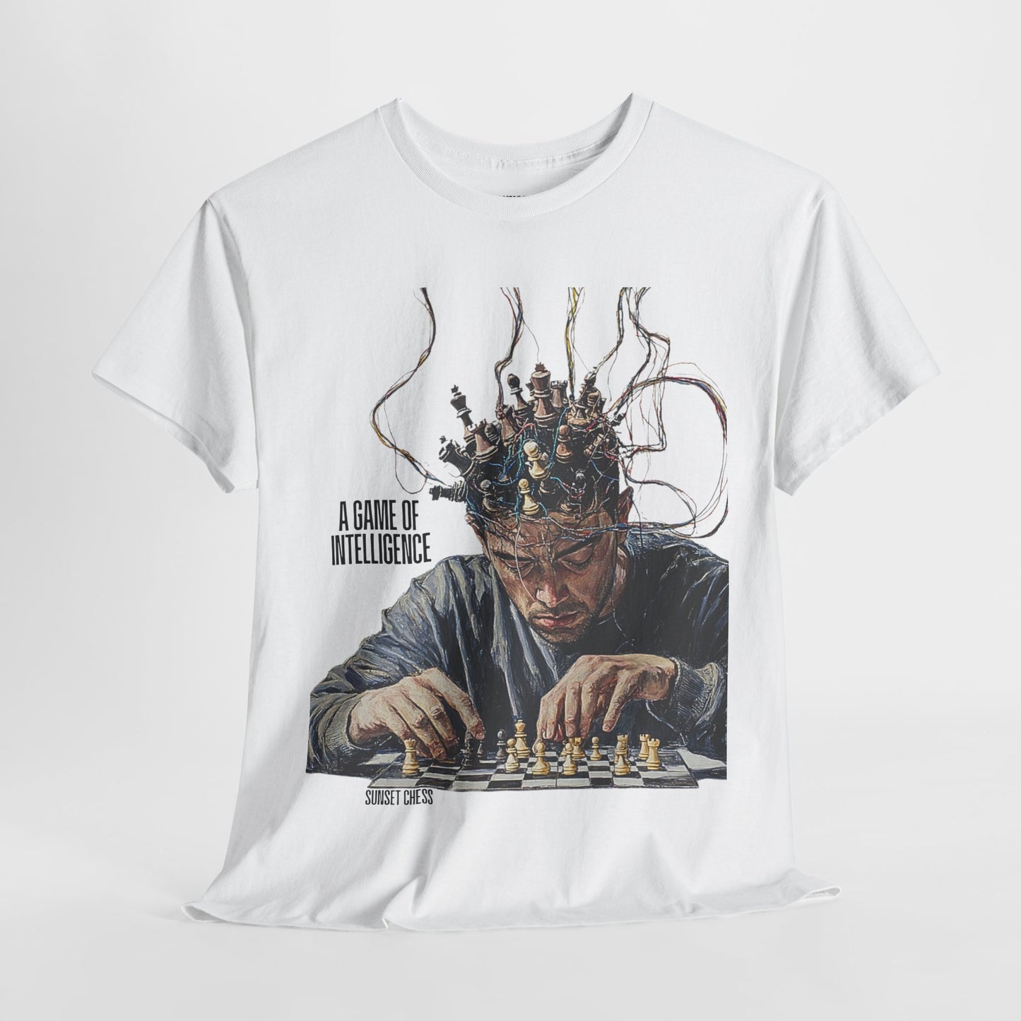 A Game of Intelligence - Chess Tee - Unisex Heavy Cotton Tee