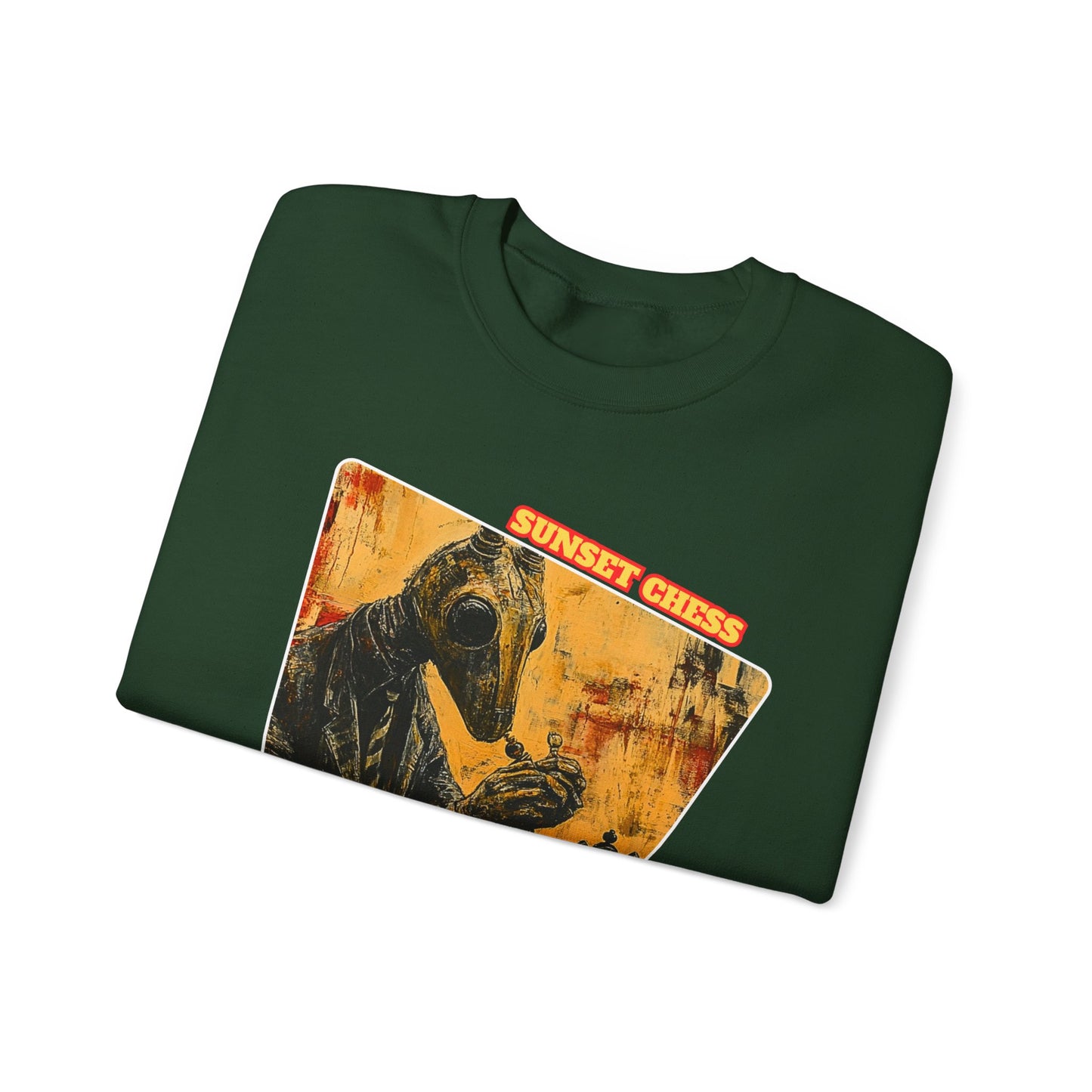 Creature Plays Chess - Green Chess Crewneck Sweater