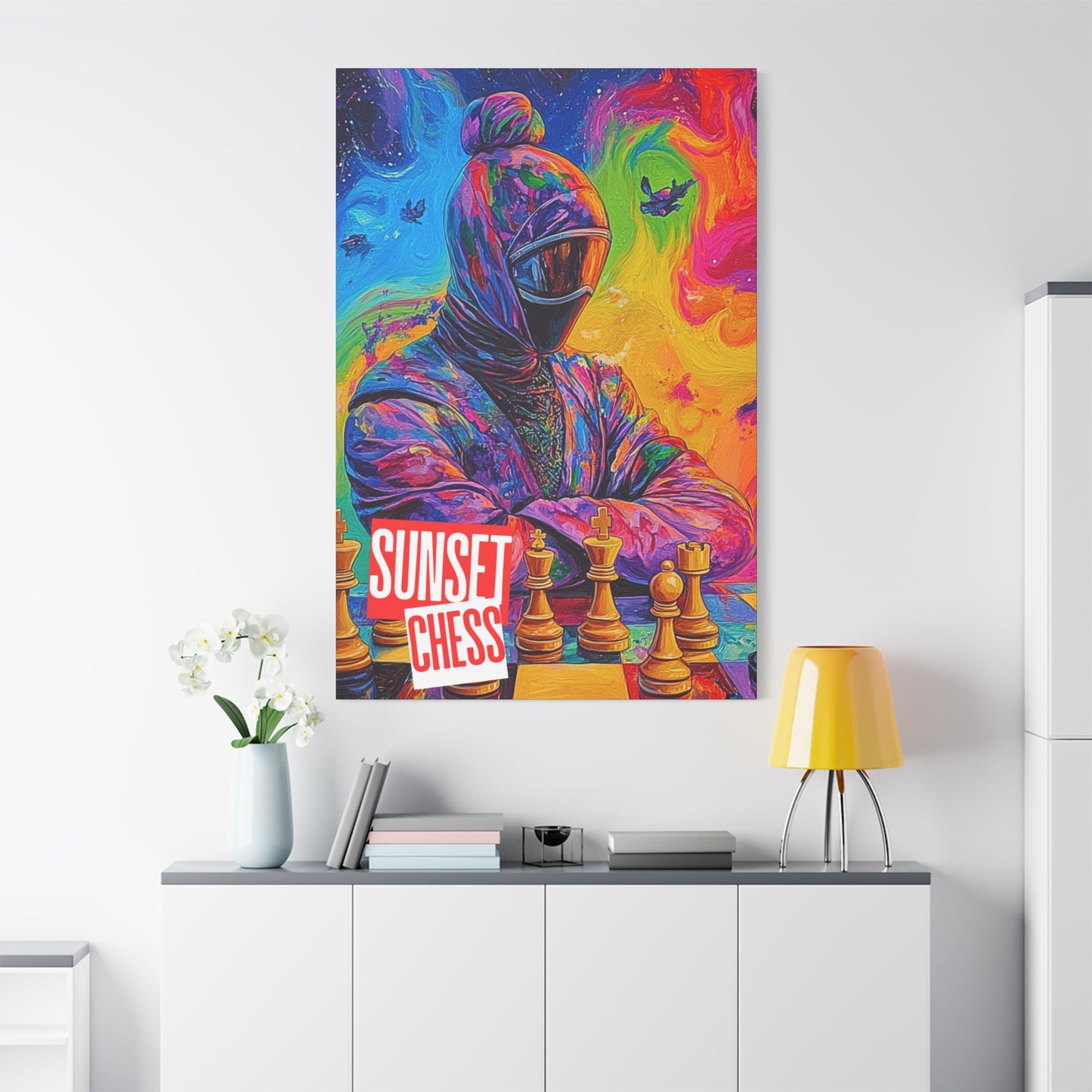 Rainbow Ninja - Canvas Chess Print 40"x60"