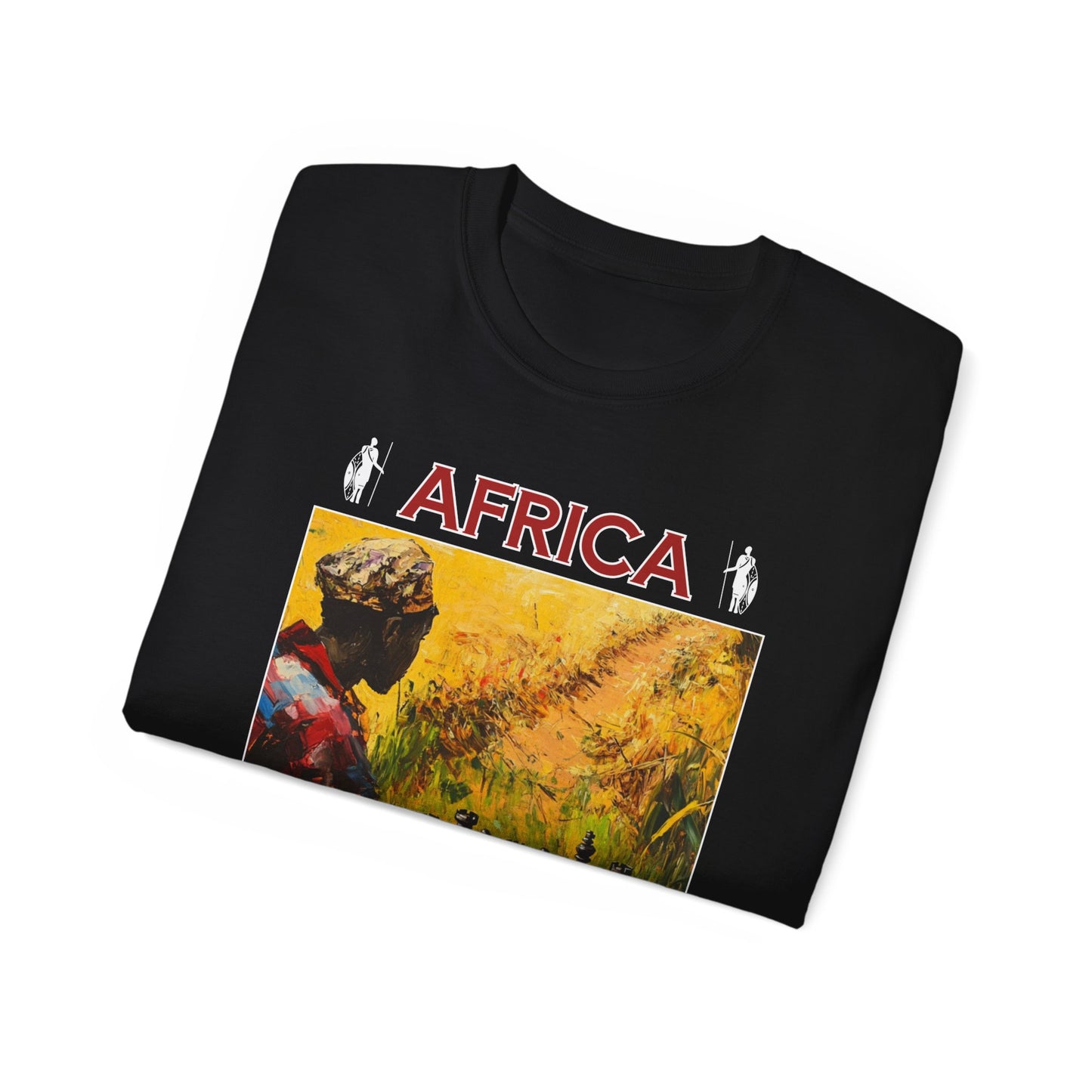 Game In The Meadow - Black Chess T Shirt