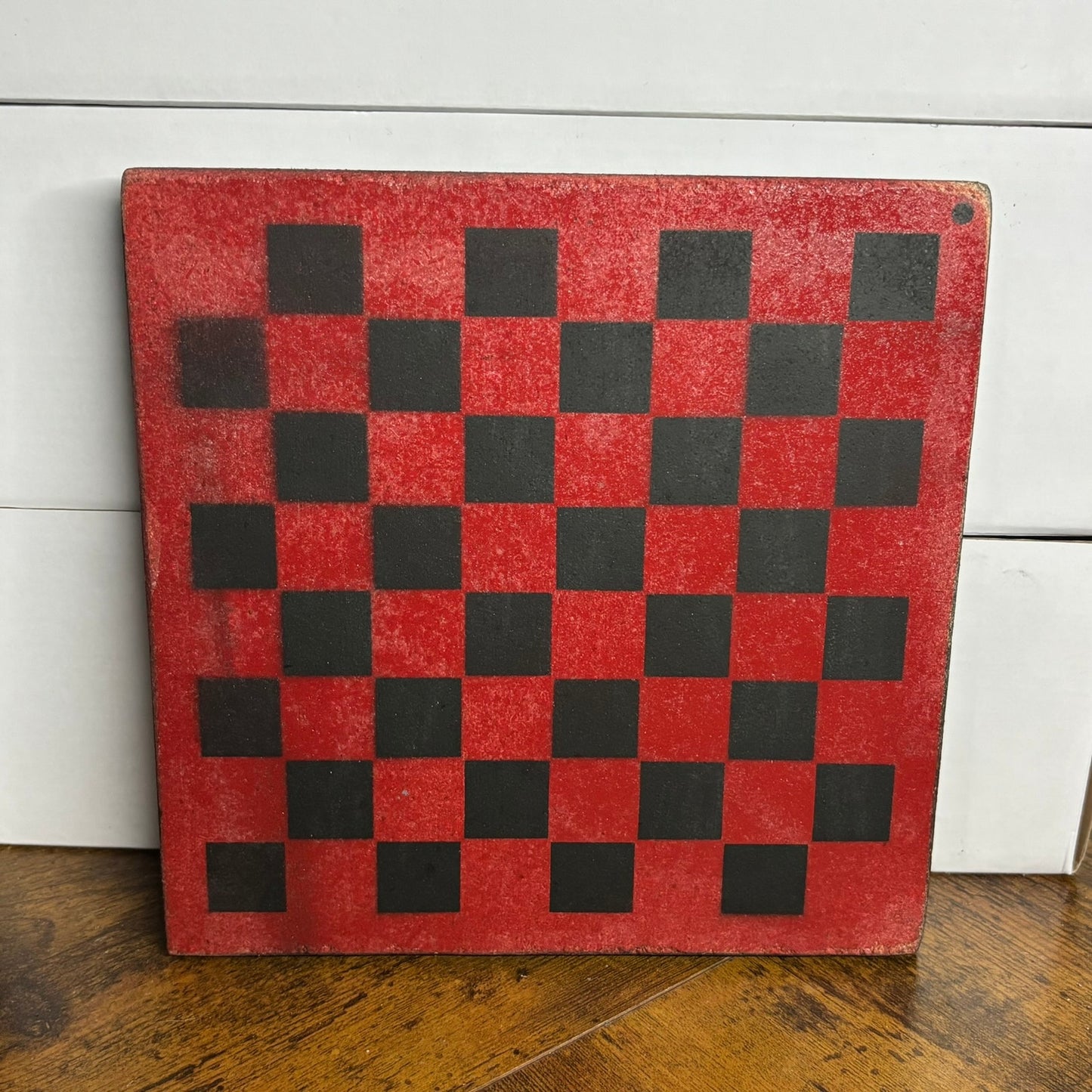 Red & Black - Painted Double Sided Chess Board